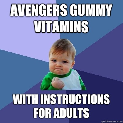 Avengers gummy vitamins With instructions for adults  Success Kid