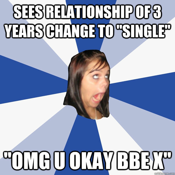 Sees relationship of 3 years change to 