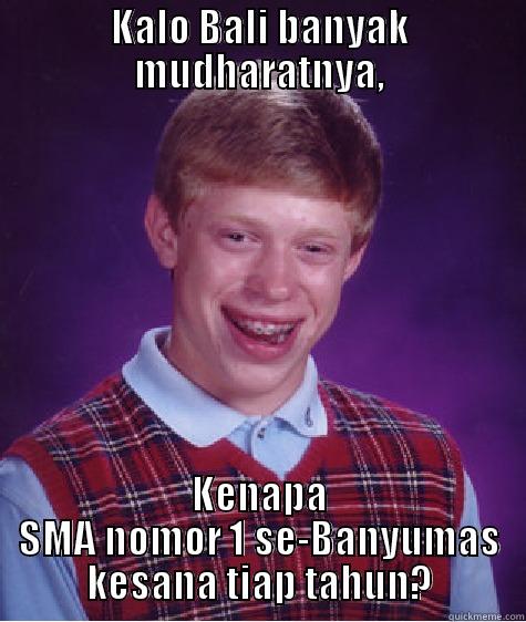KALO BALI BANYAK MUDHARATNYA, KENAPA SMA NOMOR 1 SE-BANYUMAS KESANA TIAP TAHUN? Bad Luck Brian