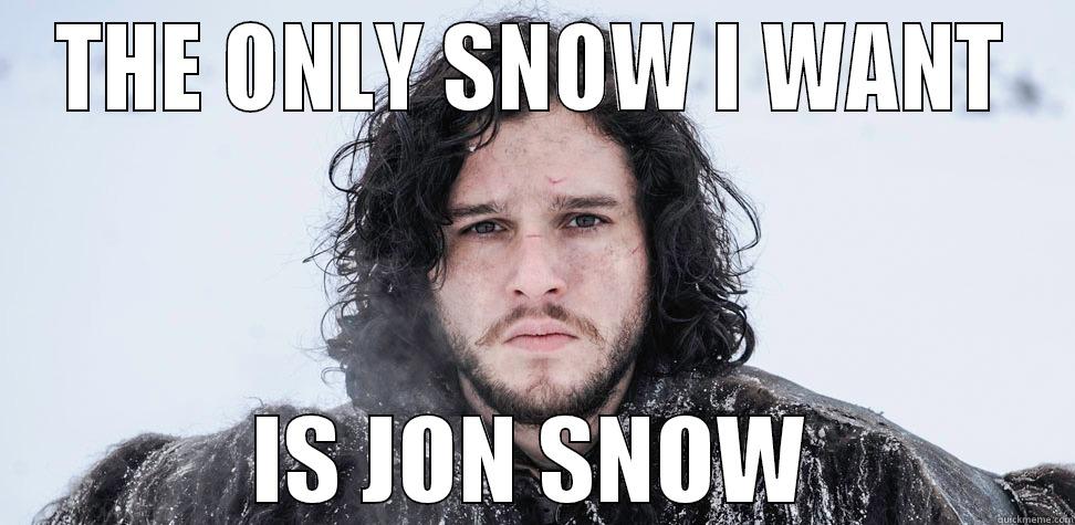 Because it's snowing. - THE ONLY SNOW I WANT IS JON SNOW Misc