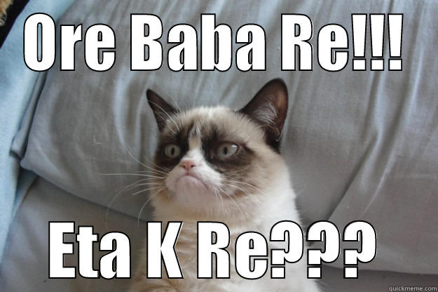 ORE BABA RE!!! ETA K RE??? Grumpy Cat