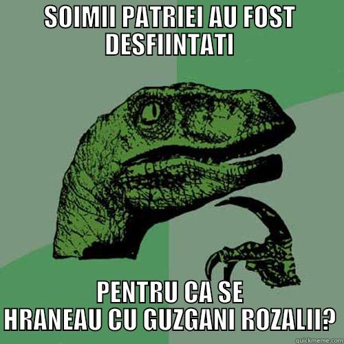 SOIMII PATRIEI AU FOST DESFIINTATI PENTRU CA SE HRANEAU CU GUZGANI ROZALII? Philosoraptor