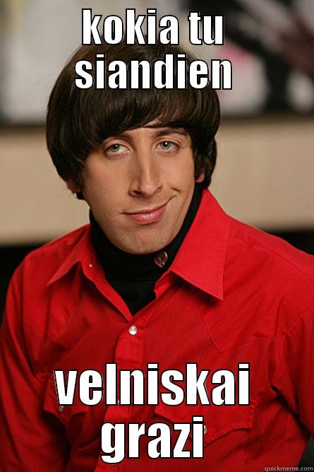 KOKIA TU SIANDIEN VELNISKAI GRAZI Pickup Line Scientist