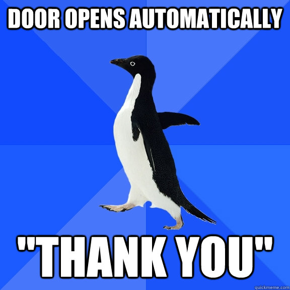 Door opens automatically 