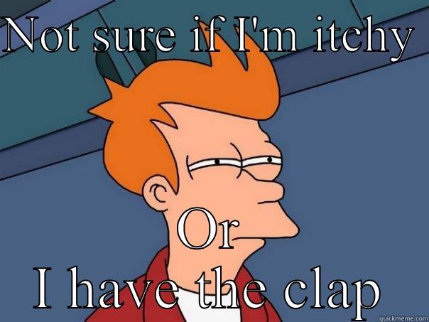 NOT SURE IF I'M ITCHY  OR I HAVE THE CLAP Futurama Fry