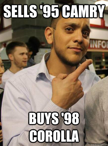 Sells '95 Camry Buys '98 Corolla - Sells '95 Camry Buys '98 Corolla  A7a Toyota