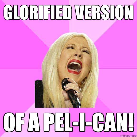 glorified version of a pel-i-can!  Wrong Lyrics Christina