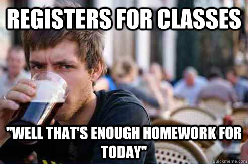 Registers for classes 