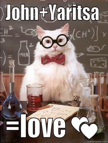 JOHN+YARITSA =LOVE  Chemistry Cat