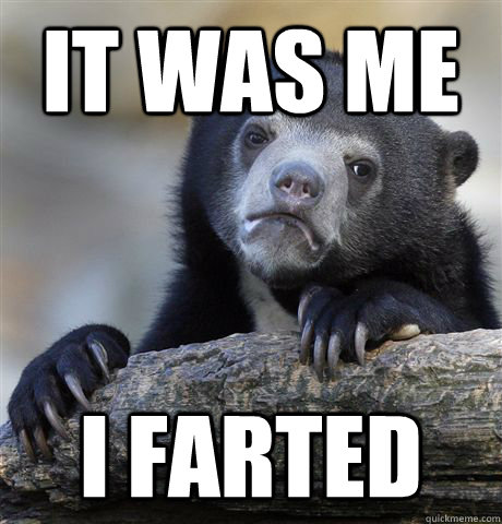 it was me i farted  Confession Bear