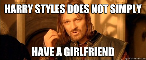 Harry Styles does not simply Have a Girlfriend  One Does Not Simply