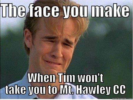 THE FACE YOU MAKE  WHEN TIM WON'T TAKE YOU TO MT. HAWLEY CC 1990s Problems