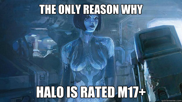 The only reason why Halo is rated M17+  