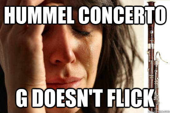 Hummel concerto G doesn't flick  First Chair Problems bassoon