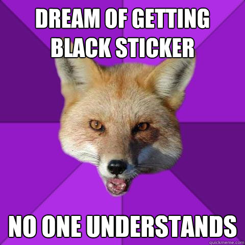 Dream of getting black sticker No one understands  Forensics Fox