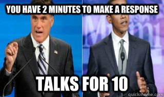 You have 2 minutes to make a response Talks for 10 - You have 2 minutes to make a response Talks for 10  Misc