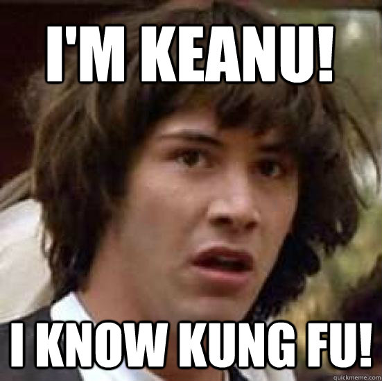 I'm Keanu! I know kung fu!  conspiracy keanu