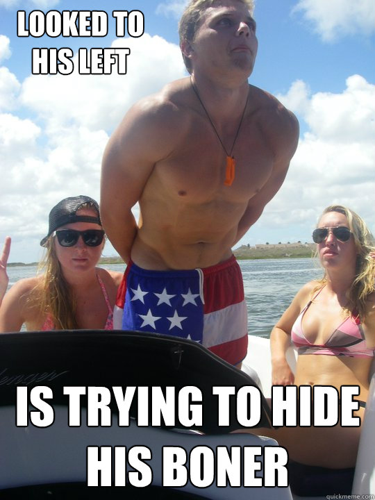 Looked to his left is trying to hide his boner - Looked to his left is trying to hide his boner  Potential Pete