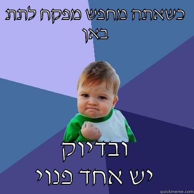 כשאתה מחפש מפקח לתת באן ובדיוק יש אחד פנוי Success Kid