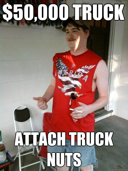 $50,000 truck Attach Truck Nuts  Redneck Randal
