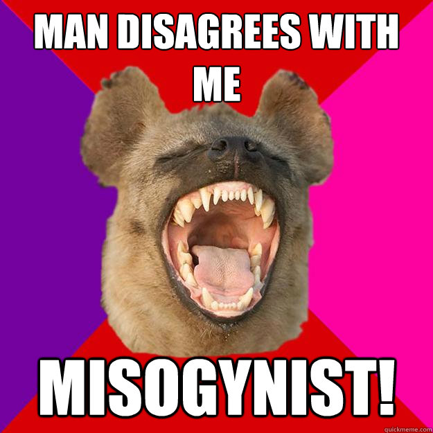 Man Disagrees with me Misogynist! - Man Disagrees with me Misogynist!  Radical Feminist Hyena