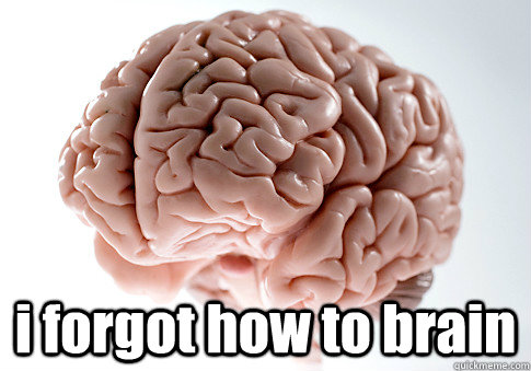 i forgot how to brain - i forgot how to brain  Scumbag Brain