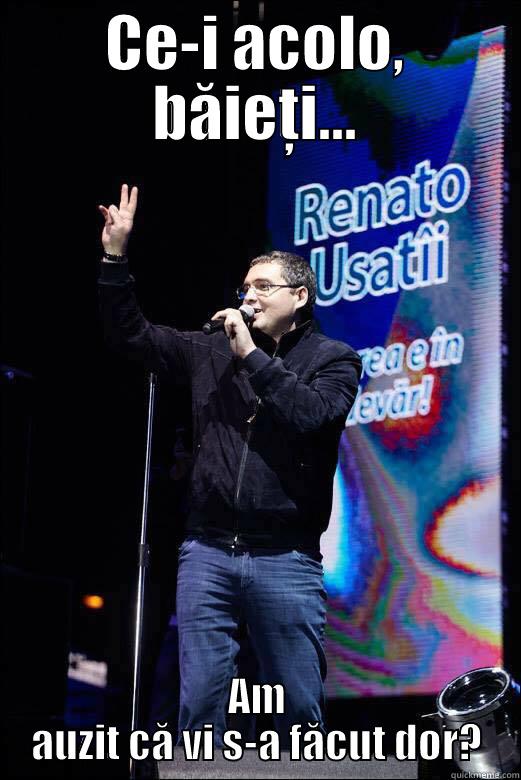 CE-I ACOLO, BĂIEȚI... AM AUZIT CĂ VI S-A FĂCUT DOR? Misc