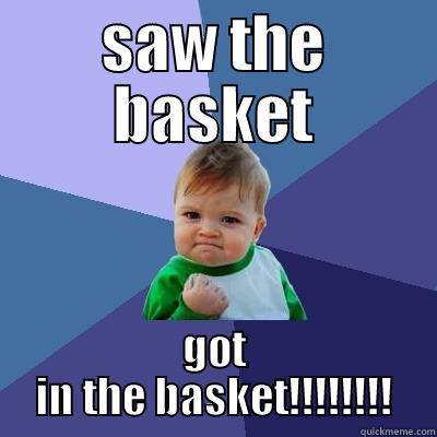 SAW THE BASKET GOT IN THE BASKET!!!!!!!! Success Kid