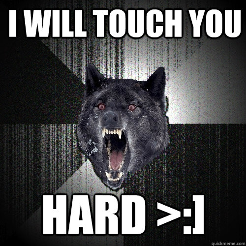 I WILL TOUCH YOU HARD >:]  Insanity Wolf