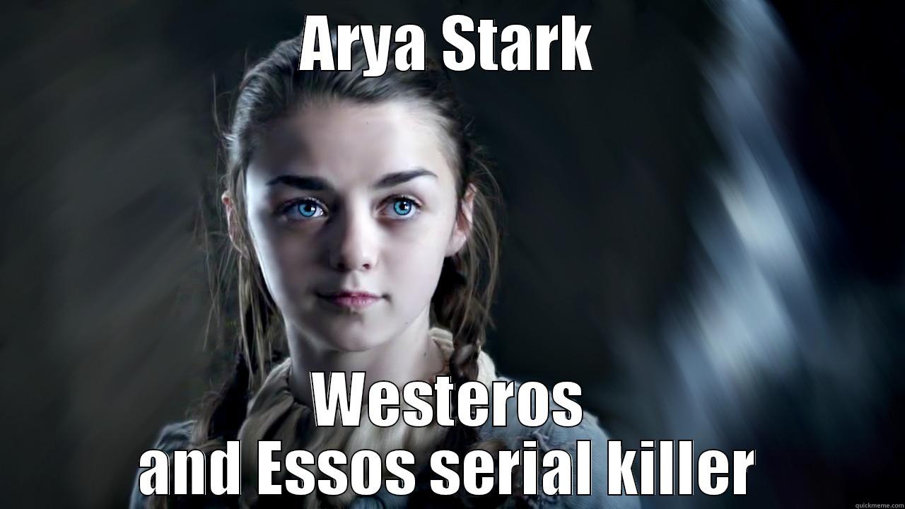 ARYA STARK WESTEROS AND ESSOS SERIAL KILLER Misc