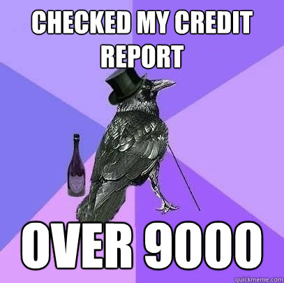 Checked my Credit Report over 9000  Rich Raven