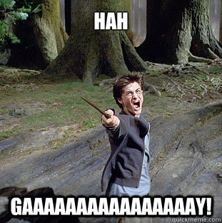 hah gaaaaaaaaaaaaaaaay!  Pissed off Harry