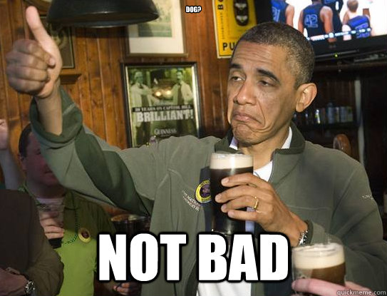 Dog? not bad  Upvoting Obama