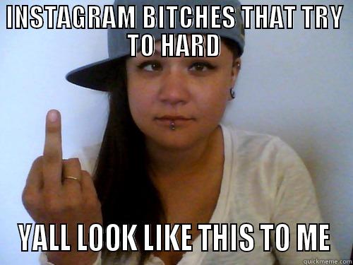 INSTAGRAM BITCHES THAT TRY TO HARD YALL LOOK LIKE THIS TO ME Misc