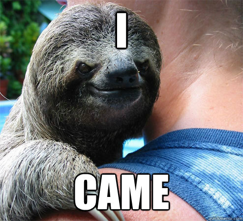 I Came
  Suspiciously Evil Sloth