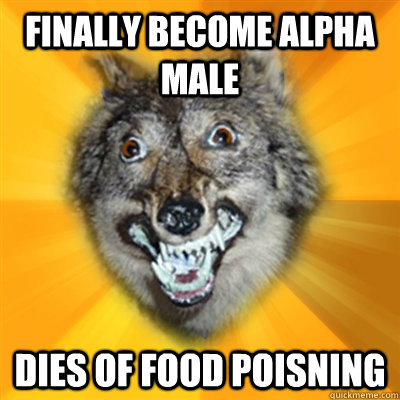 finally Become Alpha male dies of food poisning - finally Become Alpha male dies of food poisning  Retarded Wolf