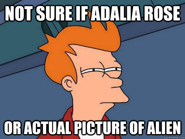 Not sure if Adalia rose Or actual picture of alien  Futurama Fry