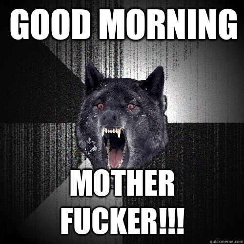 GOOD MORNING MOTHER FUCKER!!! - GOOD MORNING MOTHER FUCKER!!!  Insanity Wolf