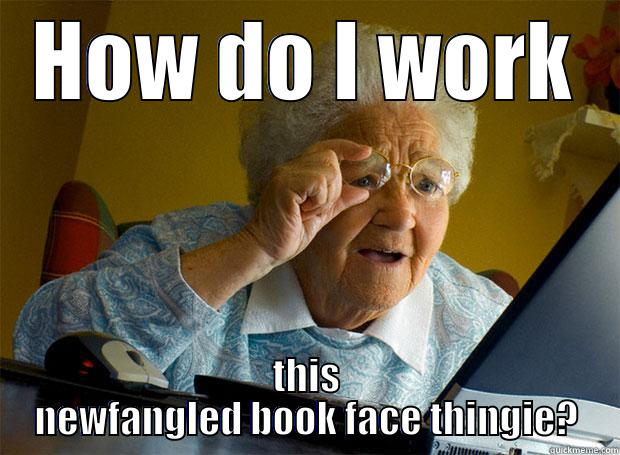 Late for Facebook - HOW DO I WORK THIS NEWFANGLED BOOK FACE THINGIE? Grandma finds the Internet