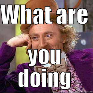 WHAT ARE  YOU DOING Condescending Wonka
