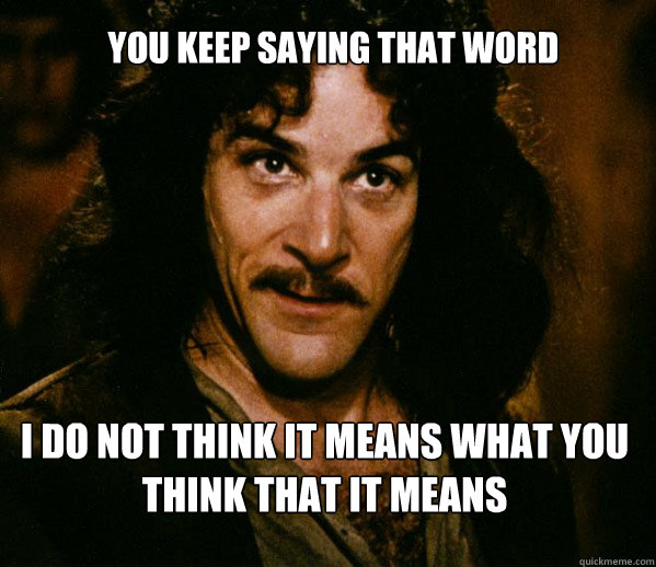 You keep saying that word I do not think it means what you think that it means - You keep saying that word I do not think it means what you think that it means  Inigo Montoya loves Dougs Mugs