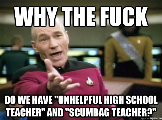 Why the fuck do we have 