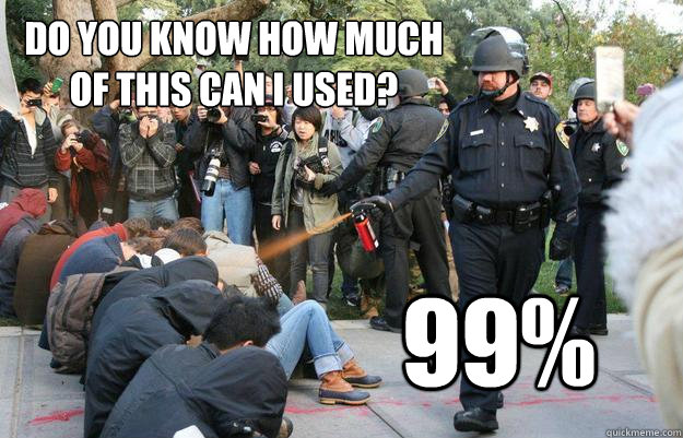 Do you know how much of this can I used? 99% - Do you know how much of this can I used? 99%  Pimp Pepper Spray Cop
