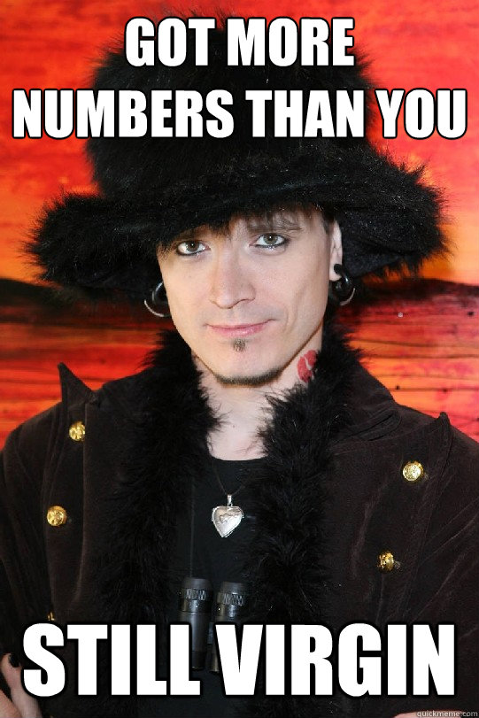 Got more numbers than you Still virgin  Lolgame