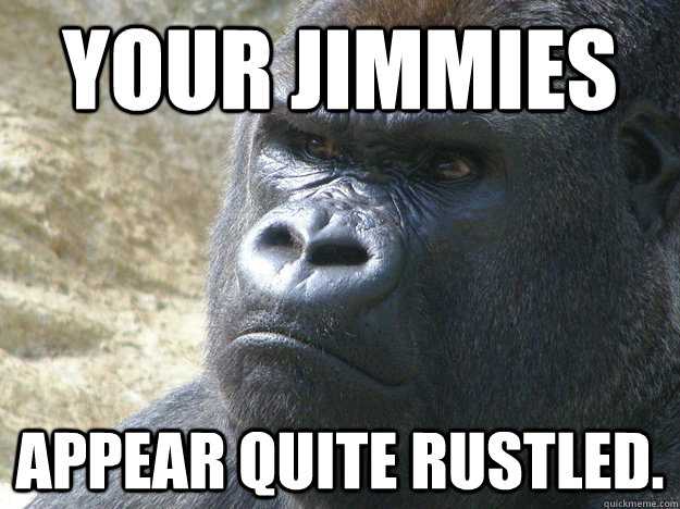 Your Jimmies appear quite rustled. - Your Jimmies appear quite rustled.  Rustled My Jimmies