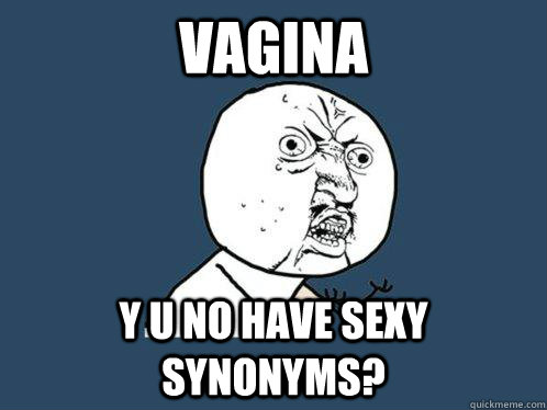 vagina y u no have sexy synonyms?  Y U No