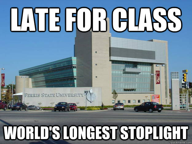Late for class World's longest stoplight   