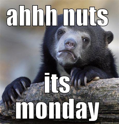 AHHH NUTS ITS MONDAY Confession Bear