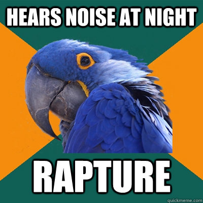 hears noise at night rapture  Paranoid Parrot