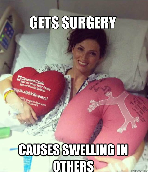 Gets surgery causes swelling in others  Ridiculously Photogenic Surgery Girl